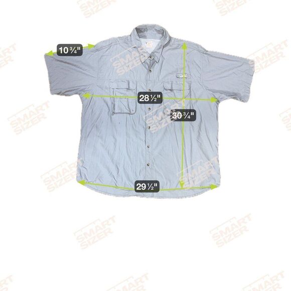 World Wide Sportsman 4XL Gray Short Sleeve Fishing Shirt Vented Front Pockets - Picture 5 of 5